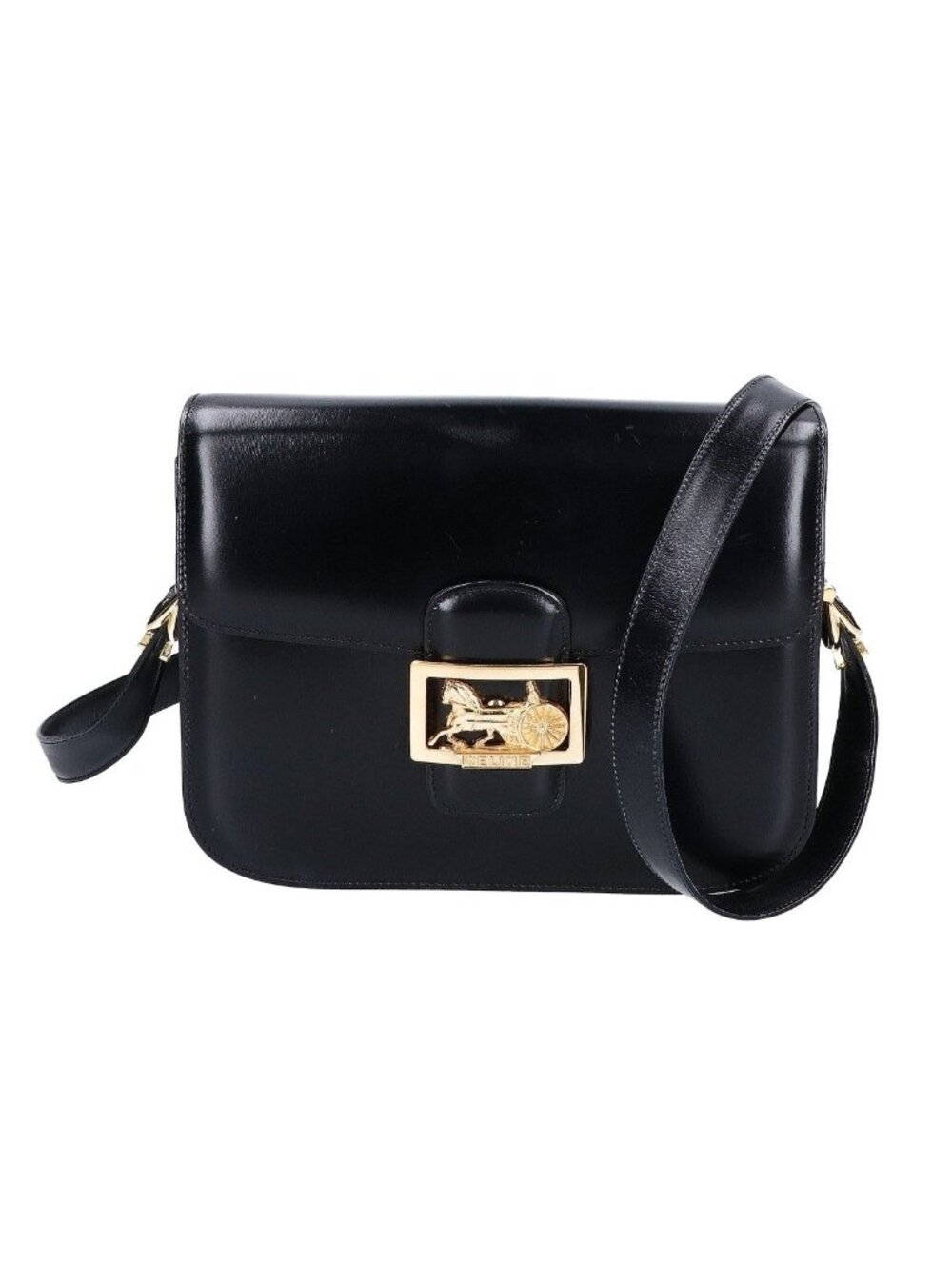 Celine Vintage Horse Carriage Leather Flap Bag